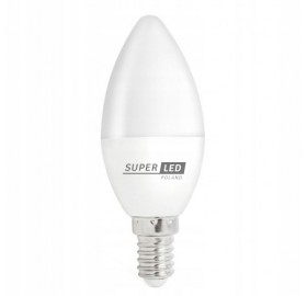 Żarówka LED E14 8W świeczka biała zimna