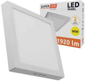 Panel Natynkowy LED 24W ciepły kwadrat biały