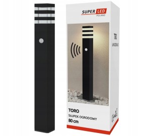 Lampa Ogrodowa Toro Słupek 80 cm E27 z czujnik ruchu