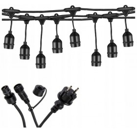 Girlanda OGRODOWA ŁAŃCUCH 20M + 20x E27 SuperLED