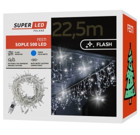 Sople 500 LED  zewnętrzne 22,5 m IP44 zimne + Flash