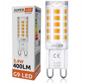 Żarówka LED G9 3.4W =40W 400lm 230V SMD ciepła SuperLED