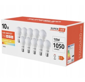 10x Żarówka LED E27 10W biała ciepła