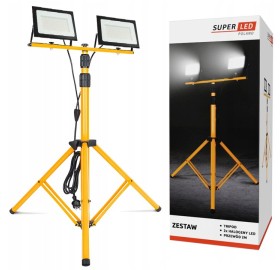 Zestaw Statyw Naświetlacz Budowlany 2x 50W LED 2x 5500 lm BZ 