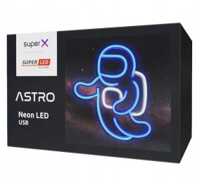 Lampa Neon LED na ścianę Lampka nocna Astronauta USB 5V SuperLED