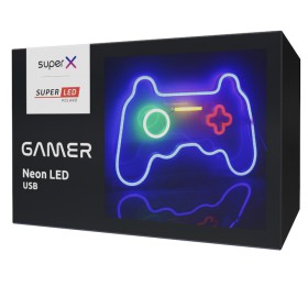 Lampa Neon LED na ścianę Lampka nocna Game Pad Gamer USB 5V SuperLED