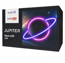 Lampa Neon LED na ścianę Lampka nocna Planeta Jupiter USB 5V SuperLED