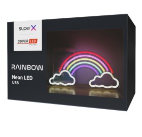 Lampa Neon LED na ścianę Lampka nocna Tęcza USB 5V SuperLED