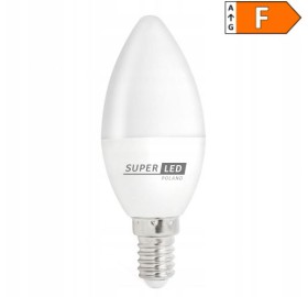 Żarówka LED E14 C37 4W SMD 400lm CCD świeczka biała ciepła