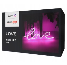 Lampa Neon LED na ścianę Lampka nocna Love USB 5V SuperLED