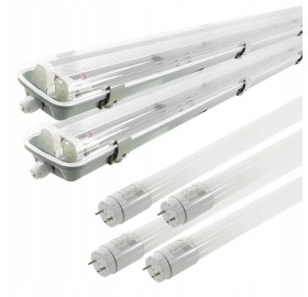 2x Oprawa hermetyczna 120 + 4x świetlówka LED