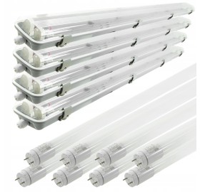 4x oprawa hermetyczna 120 + 8x świetlówka LED ZESTAW do garażu
