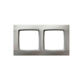 KARO Ramka podwójna Srebrny perłowy - R-2S/43