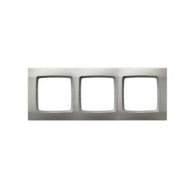KARO Ramka potrójna Srebrny perłowy - R-3S/43