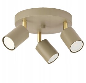 Lampa sufitowa Spoti Ecru Round 3x GU10 SuperLED