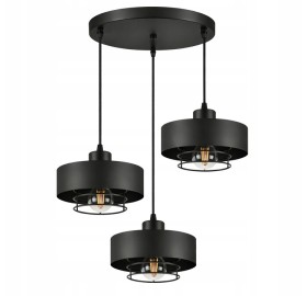 Lampa sufitowa Sisu Black 3x E27 SuperLED