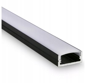 Profil LED aluminiowy do taśm wpuszczany 3m + klosz + zaślepki + uchwyty