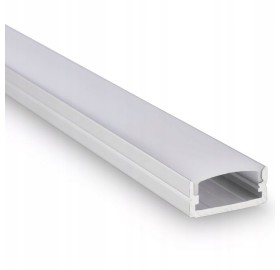 Profil LED aluminiowy do taśm wpuszczany 3m + klosz + zaślepki + uchwyty
