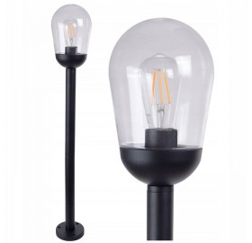 Słupek ogrodowy GLARES czarny - POZWROTOWY