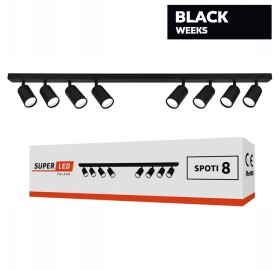 Lampa natynkowa SPOTI 8x GU10 POZWROTOWY