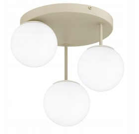 Lampa Wisząca Sufitowa 3x E27 Ecru Beż Kaszmir