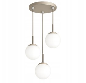 Lampa Wisząca Sufitowa 3x E27 Ecru Beż Kaszmir