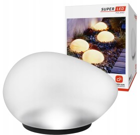 Lampa solarna wbijana Kamień + czujnik zmierzchu