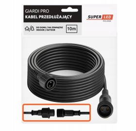 Girlanda Ogrodowa Kabel Zasilający Przedłużacz 10m Czarny SuperLED