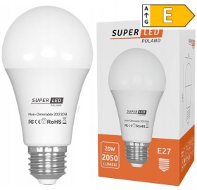 Żarówka LED E27 20W kulka biała ciepła