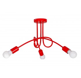 Lampa wisząca Edison Loft czerwona