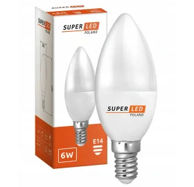 Żarówka LED E14 6W świeczka biała ciepła