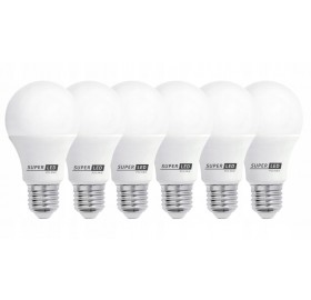 6x Żarówka LED E27 10W kulka neutralna
