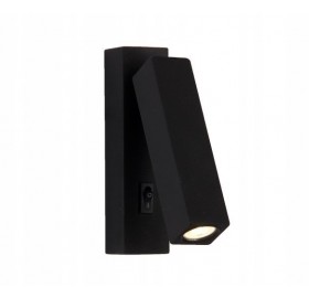 Lampa ścienna, kinkiet LED TROTAN z włącznikiem czarny