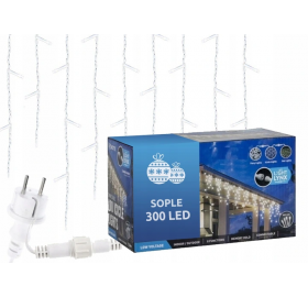 Sople 300 LED zewnętrzne + Flash Lampki Choinkowe multikolor