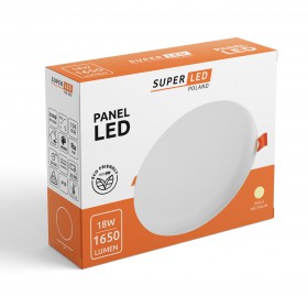 Panel plafon LED 18W okrągły neutralny