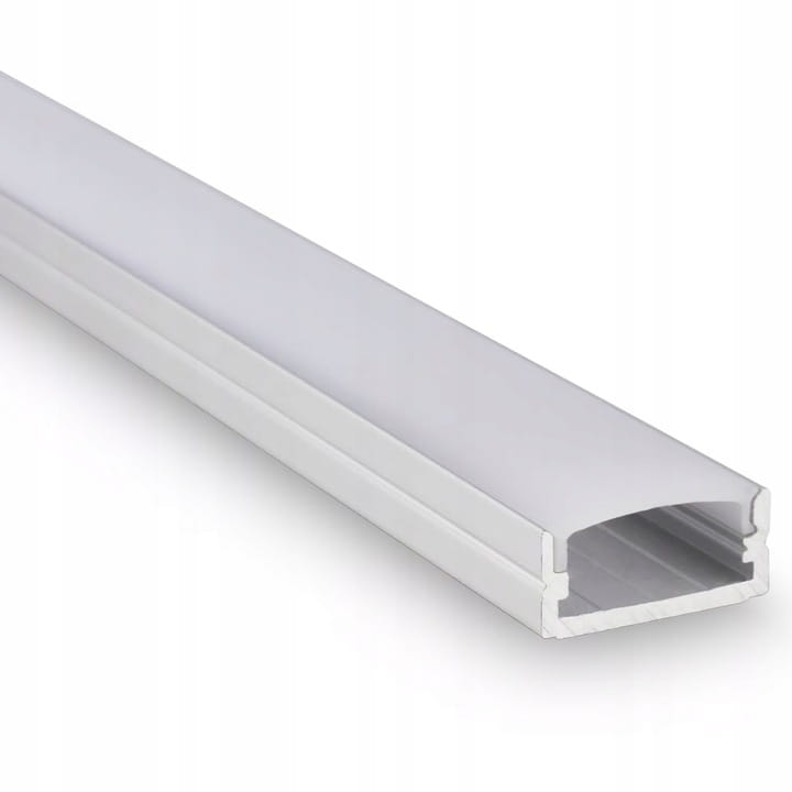 Profil LED aluminiowy do taśm wpuszczany 3m + klosz + zaślepki + uchwyty
