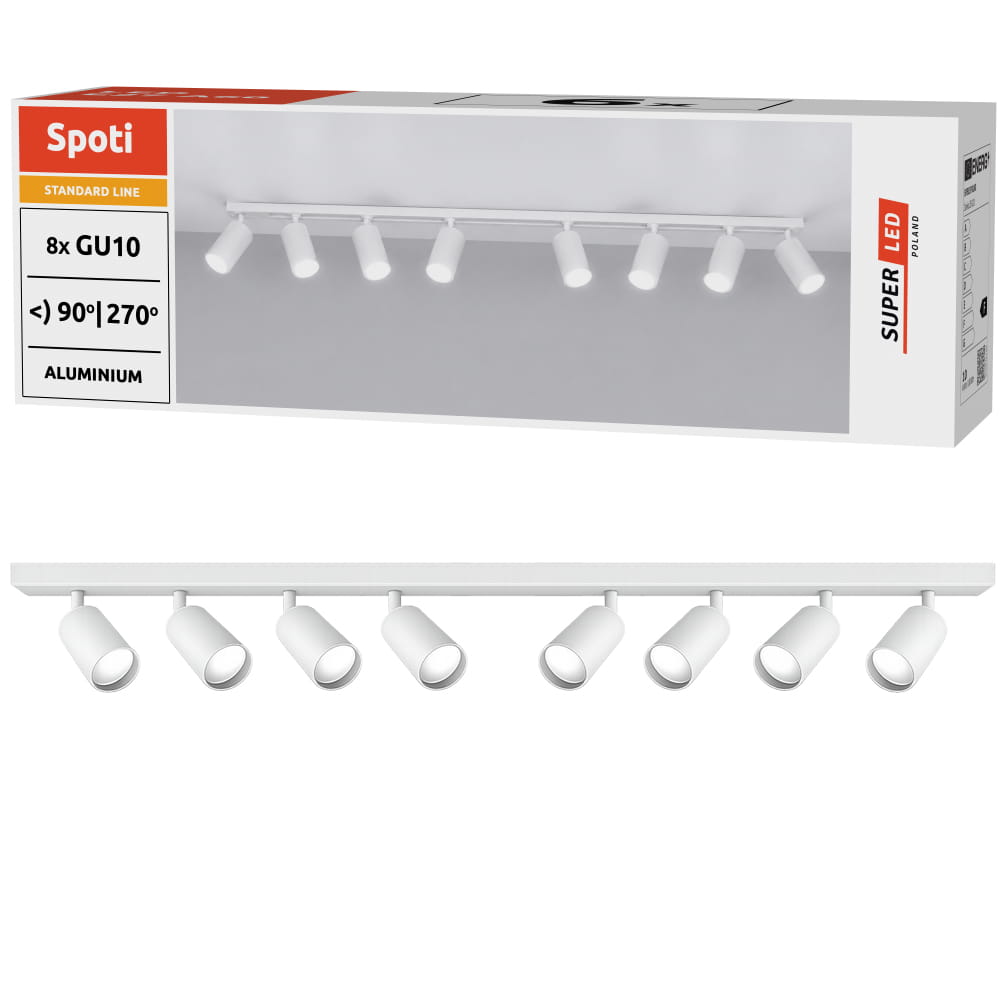 Lampa natynkowa SPOTI 8x GU10